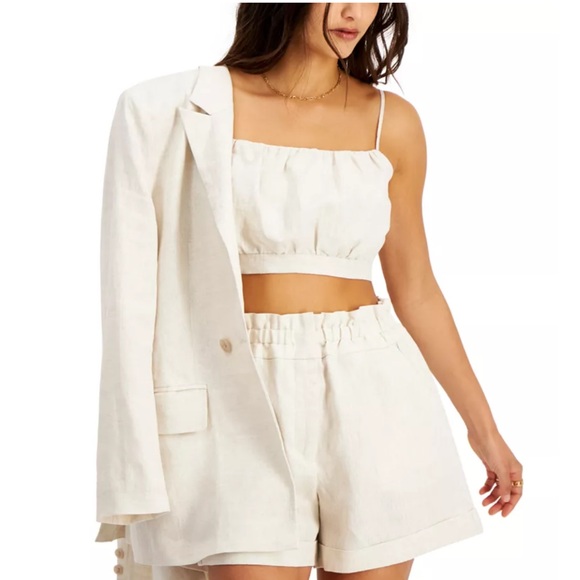 Leyden Pants - Leyden 100% Linen Cami Crop Top NWOT Size M